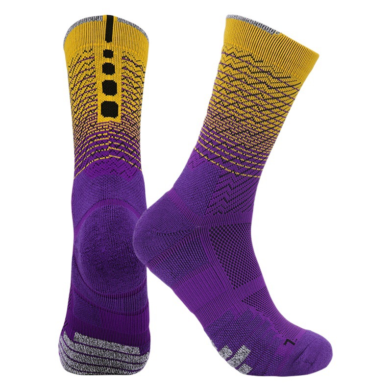Autumn and Winter Professional Cycling Socks, Running Sports Socks, Men's and Women's Towel-Soled Long Mid-Calf Socks, Sweat-Absorbent Basketball Socks, Men's Wholesale