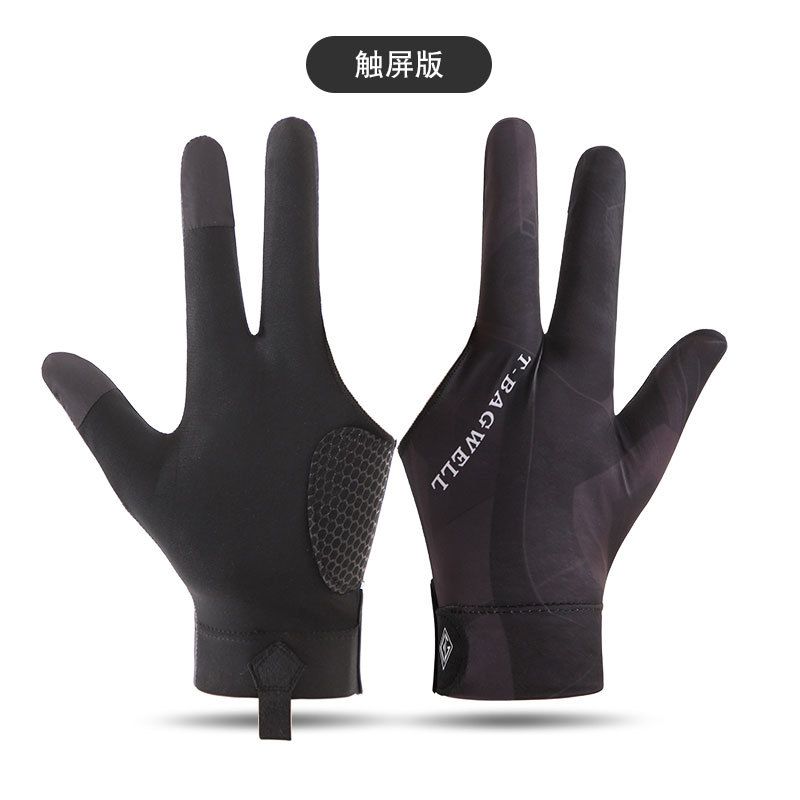 Picture of Professional Snooker Billiards Gloves Men's Leakage Three-Finger Ice Silk Breathable Non-Slip Left Hand Single Pool Gloves Women's T3