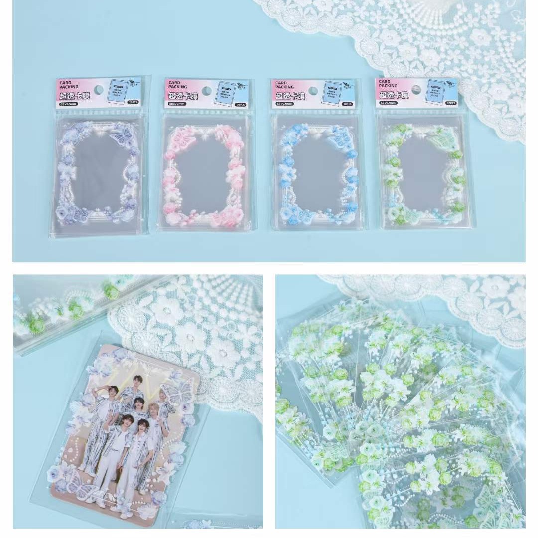 Hua married about card film 20 into transparent packaging small card clap yummy dustproof and waterproof badge protective cover