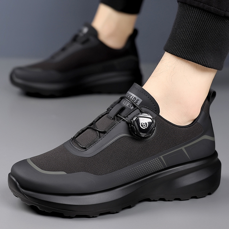 Men's Shoes Four Seasons Comfortable Thick Bottom Swivel Button sneaker Men's Urban Outdoor Casual Shoes Hiking Hiking Shoes