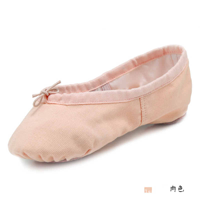 Picture of Manufacturer Wholesale Dance Shoes for Children and Girls Flesh-Colored Soft-Soled Adult Practice Shoes Non-Slip Yoga Dance Shoes Ballet Shoes
