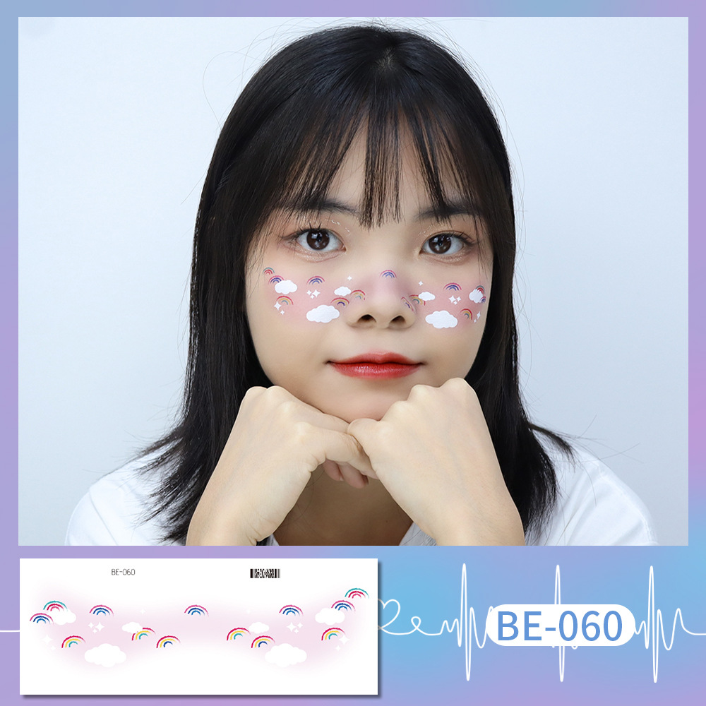 Picture of Ricklon New Cute Sweetheart Girl Makeup Tattoo Face Sticker Christmas Photo Lasting Strawberry Blush Sticker