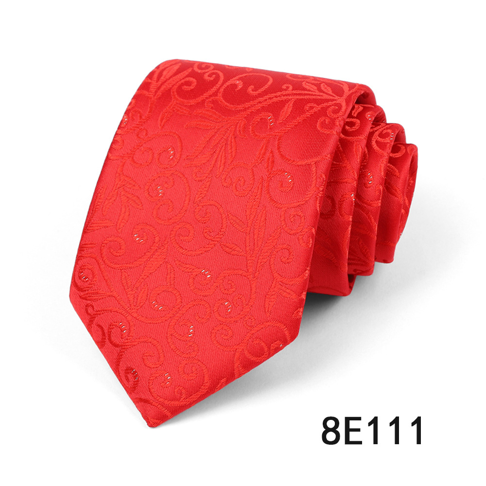 Picture of Men's Tie Business Casual Stripesd Tie 8cm Polyester Jacquard Embroider Print Tie Wholesale Formal Wear