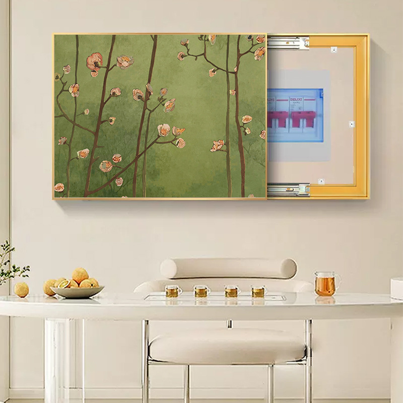 Green Healing Department of Electric Watch Box Decorative Painting Antique Living Room Hanging Painting Distribution Box Shielding Weak Electric Box Restaurant Mural