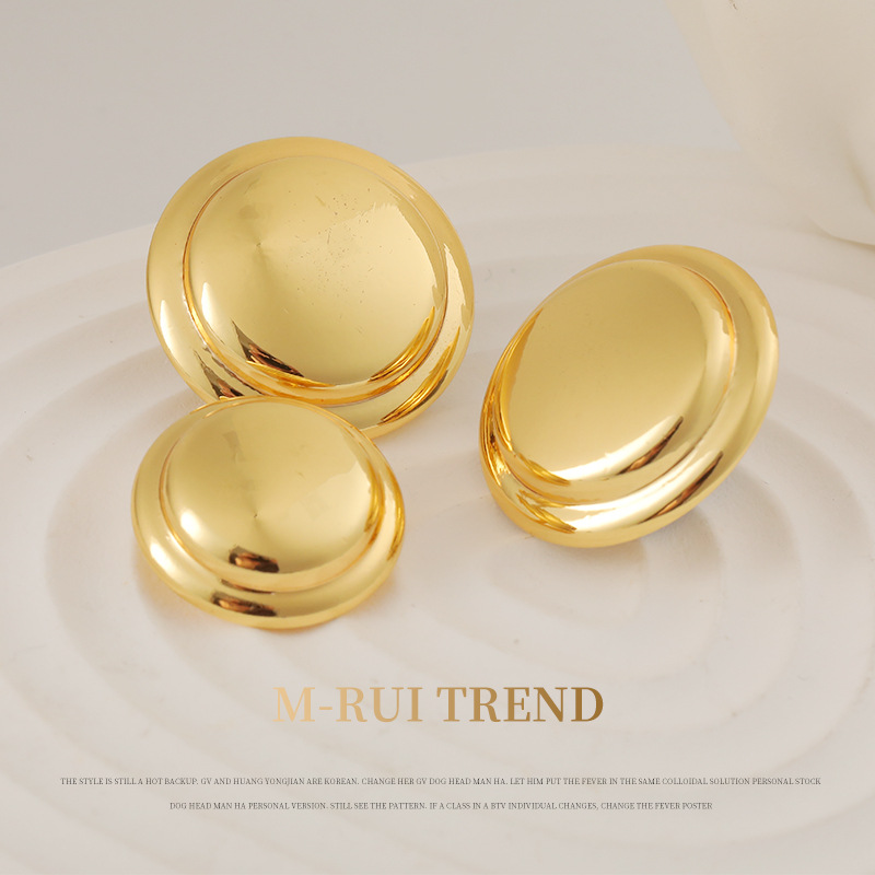 Small Chanel Button Round Step Mushroom Solid Classic Coat Jacket Sweater Joker Metal Button Wholesale