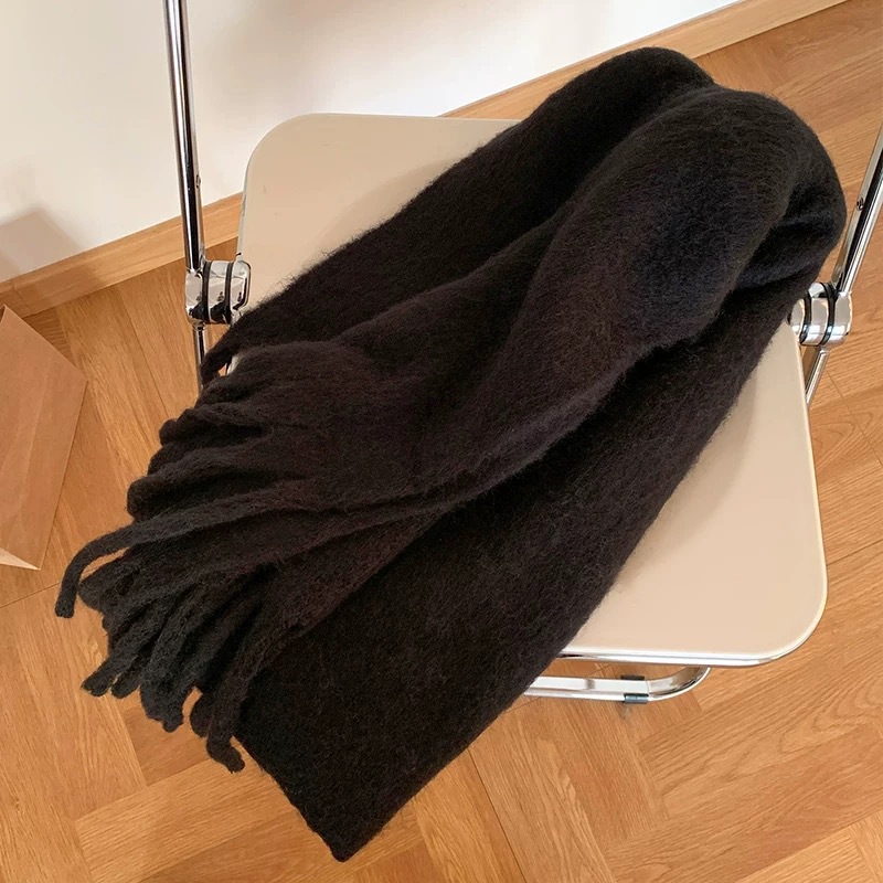 Picture of Cross-border solid color new imitation cashmere scarf women's autumn and winter thickened warm shawl solid color student scarf men's wholesale