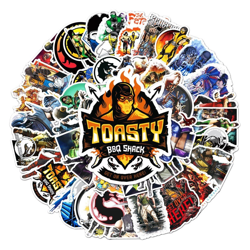 50 real quick hit graffiti personality cross-border game surrounding creative DIY skateboard luggage stickers waterproof