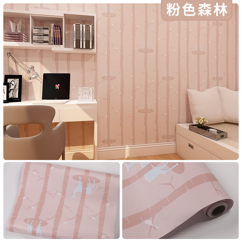 Picture of Wallpaper Self-adhesive Waterproof Moisture-proof Bedroom Background Wall Wallpaper Living Room Bedroom Dormitory Children's Room Cartoon Decorative Wall Stickers
