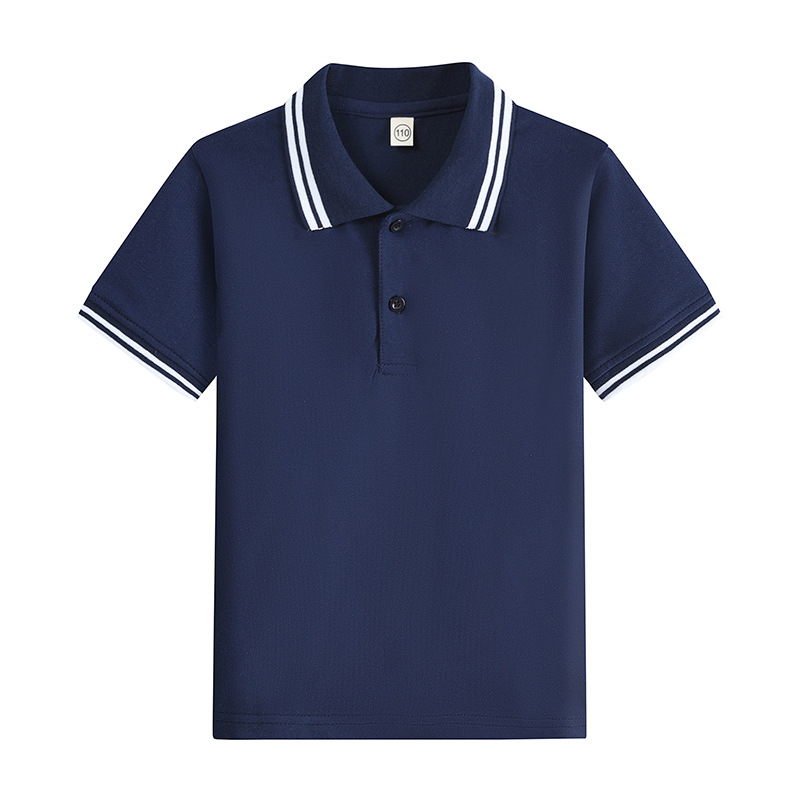 Picture of kids Children's T-shirt Long Sleeve Cotton White Lapel Polo Shirt for Boys and Girls Elementary School Students Middle and Large Children's School Uniform
