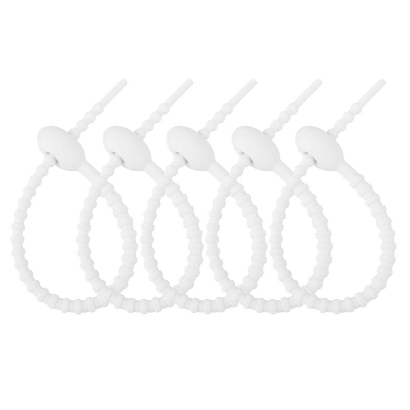 Picture of Color silicone ribbon key chain DIY clothing bag jewelry key chain lanyard data cable storage Winder
