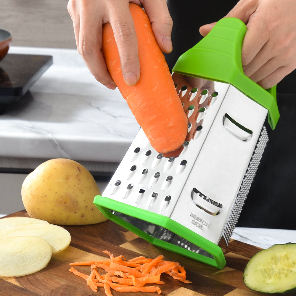 Picture of Wholesale stainless steel grater daily kitchenware six-sided planer potato radish cheese grater multifunctional vegetable cutter