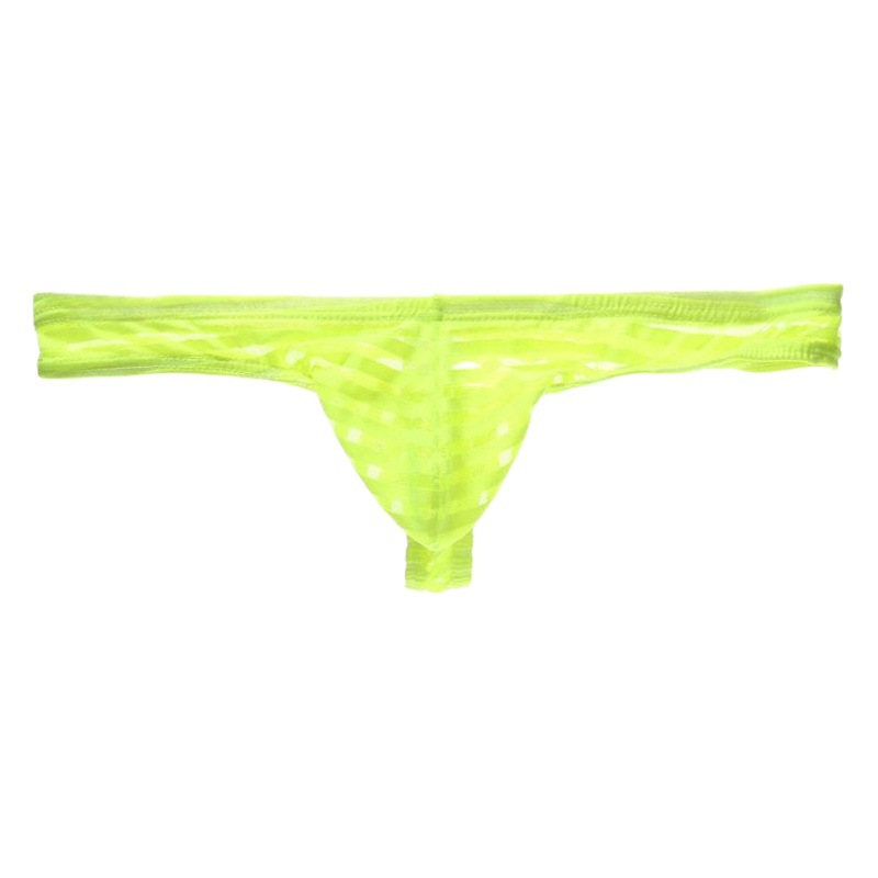 Junyou Men's Ice Silk Transparent Underwear Low Waist Thin Sexy Thong Airbag Bag Sexy Summer Trendy Men's Underwear