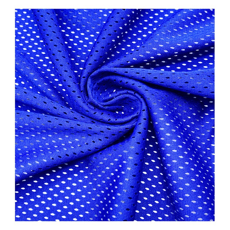In-Stock 75D Low-Elastic Perforated Fabric Sportswear Breathable Mesh Lining Basketball Uniform Work Vest Mesh Fabric