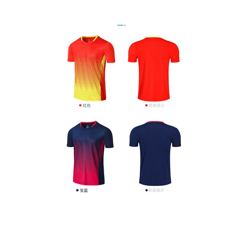 Quick-drying New badminton suit top women's short-sleeved summer volleyball tennis table tennis suit men's sportswear set z