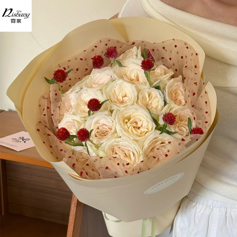 Internet Celebre Buersucker Flower bouquet Lining bag Flower yarn Flower bouquet packaging gauze flower gift DIY material packaging