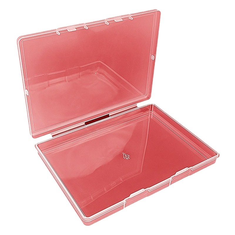 1.7 high rectangular transparent pp plastic small box with lid mask sticker storage box household portable storage box