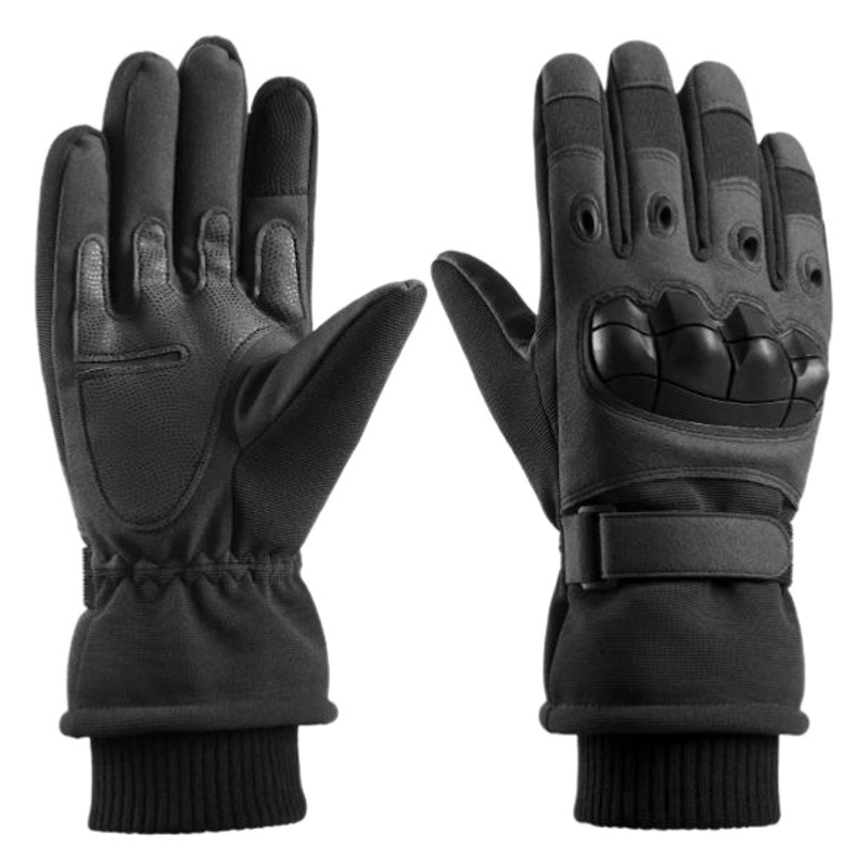 New Outdoor Tactical Gloves Winter Warm Riding Gloves Touch Screen Windproof Gloves Mountain Climbing Non-slip Fleece-added Gloves