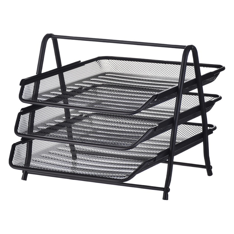 Office supplies iron mesh metal multi-layer file rack file storage rack file tray file rack drawer type
