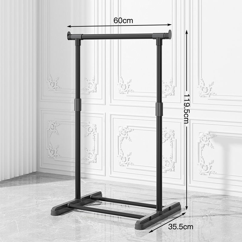 Picture of Clothes Rack, Extra Thick Floor-Standing Vertical Household Bedroom Clothes Rack, Simple Double-Row Clothes Rod with Wheels