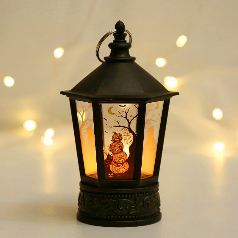 Picture of Halloween pumpkin light LED electronic candle ghost festival Easter party decoration decoration pagoda wind light hanging