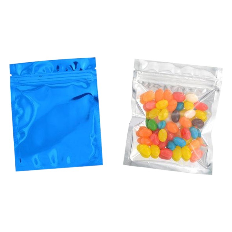Cross-border bright color aluminized Yin and Yang bone translucent self-sealing bag hardware mechanical accessories sealed bag 100 price