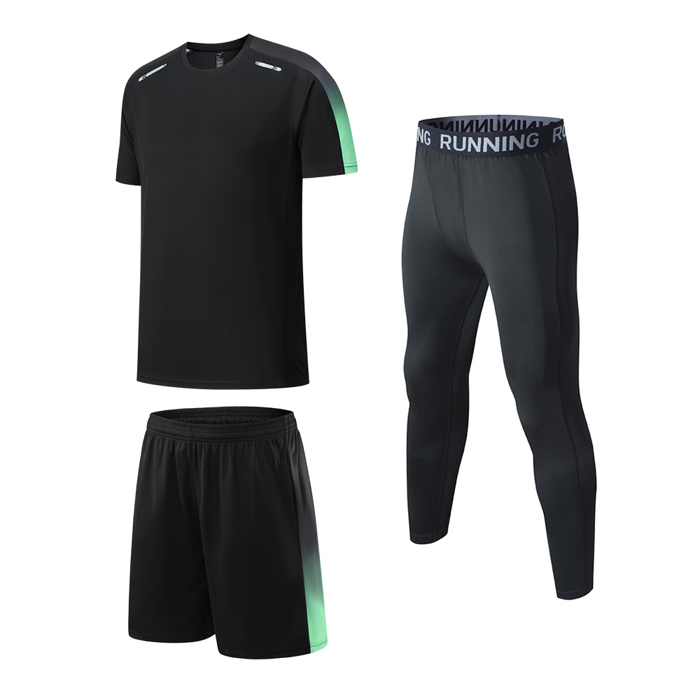 Picture of Cross-border Sports suit Men's Fitness Clothes Running Equipment Morning Running Clothes Cycling Training Room Tight Quick Dry Clothes Wholesale