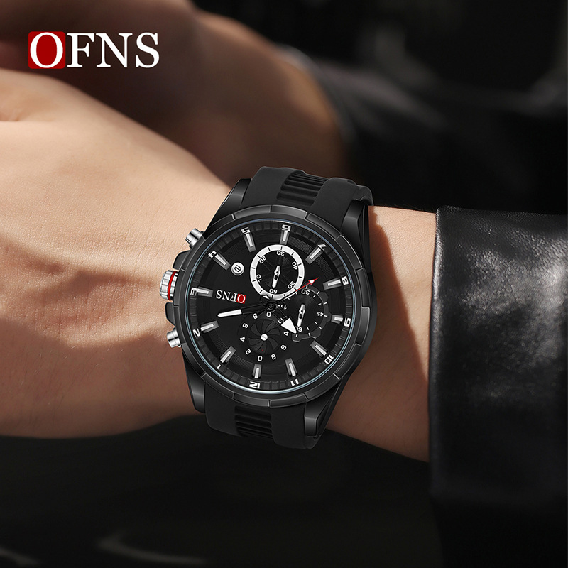 Picture of O'Fani's Men's Quartz Watch Small Three-Pin Chronograph Quartz Men's Watch Calendar Multifunctional Waterproof Wrist Watch