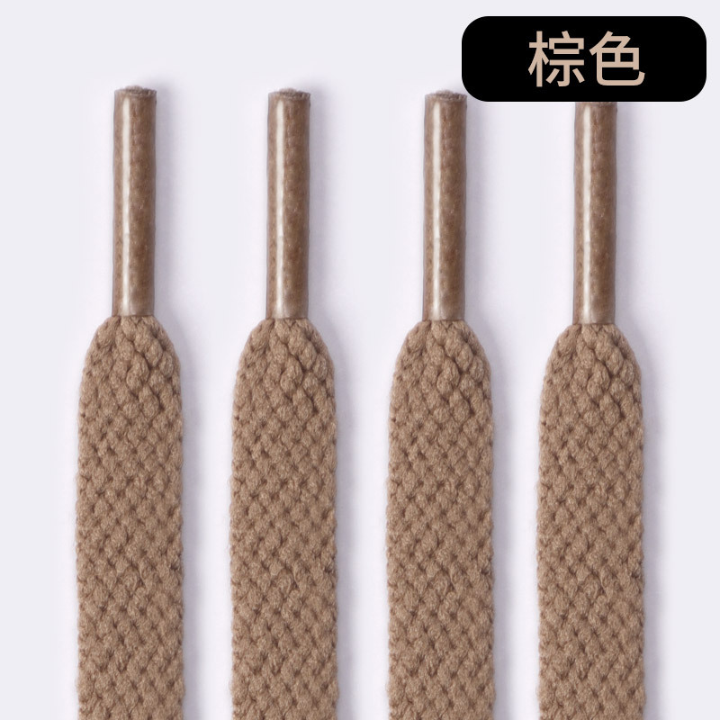 Picture of Wild elephant shoelaces wholesale single flat sneaker canvas basketball board shoes powder black gray color white shoelace rope a pair