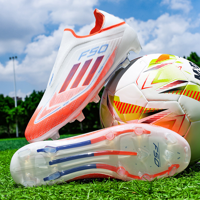 2025 Cross-Border Export New Football Shoes for Men and Women, Teenagers and Students Ag Long Spike Competition Training Sports Shoes Wholesale
