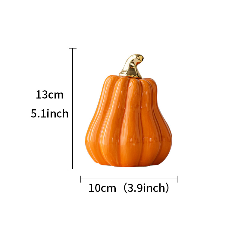 Picture of Nordic creative white ceramic pumpkin decoration desktop decoration home decoration Halloween gift