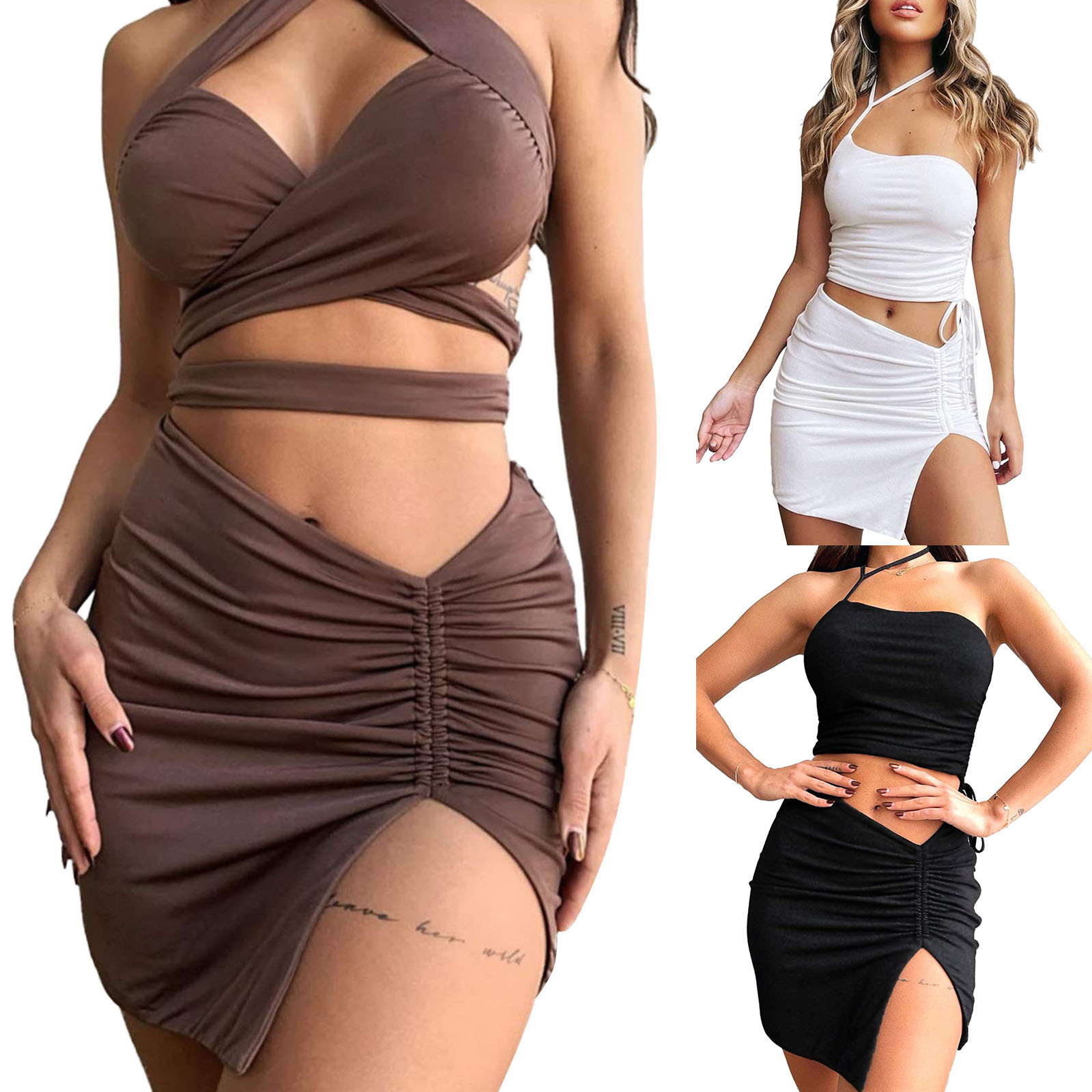 European station summer sexy hip slit irregular skirt women's clothing manufacturers in stock