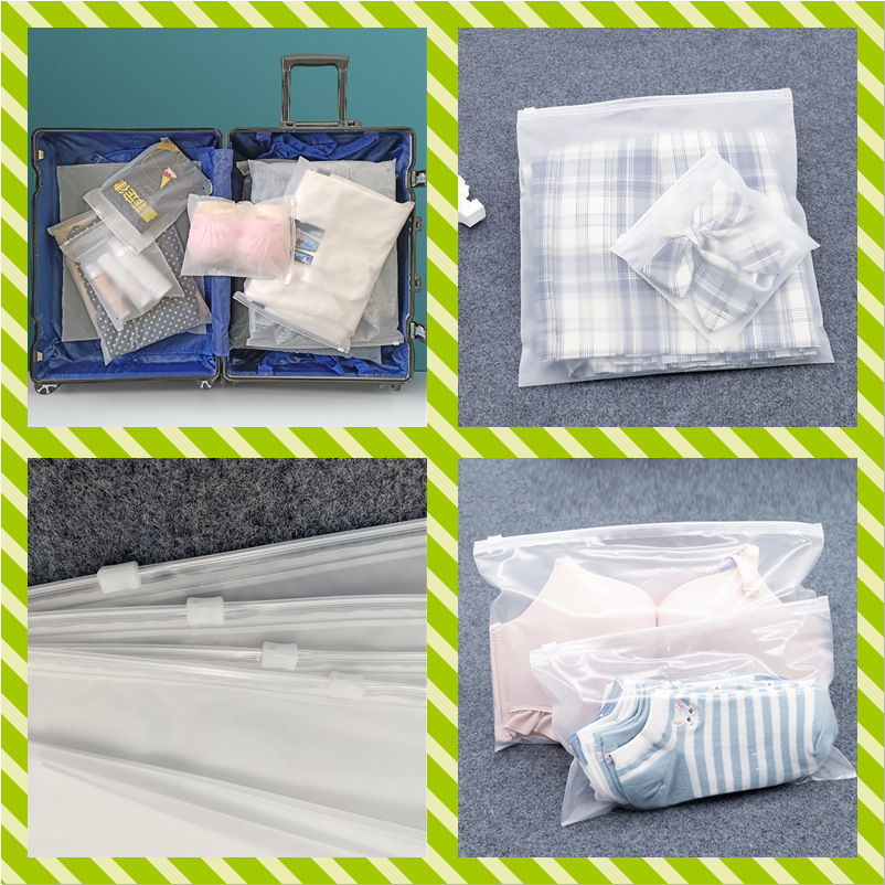Garment bag zipper bag large clothes down jacket sealing packaging plastic transparent Zisealed bags 50 large 45*60