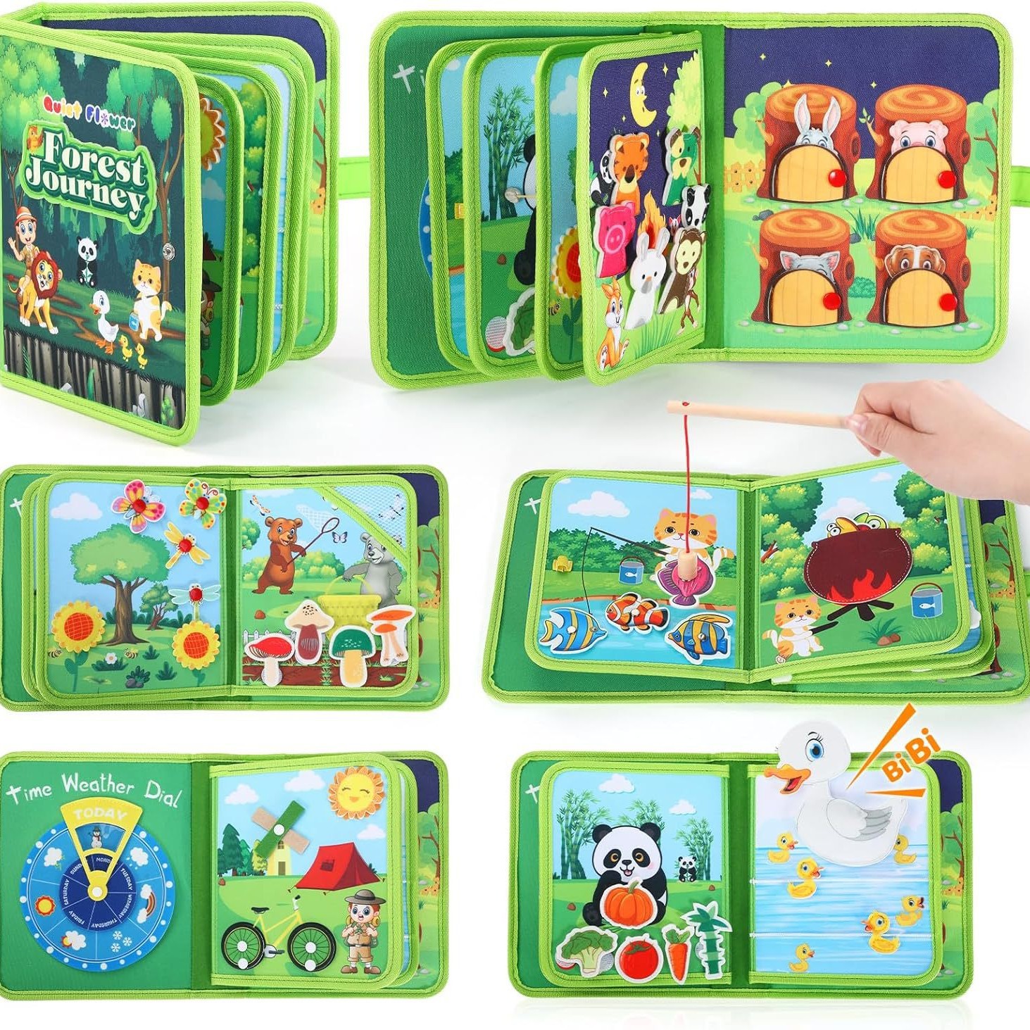 Felt Enlightenment Early Education Cloth Book Animal DIY Three-Dimensional Children's Learning Board Baby Quiet Early Education Busy Board