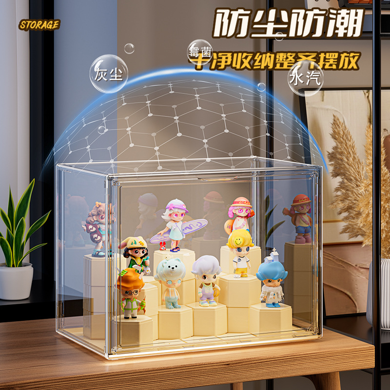 Picture of Blind Box Display Box Hand-Made Acrylic Storage Transparent Bubble Mart Display Cabinet Dust-Proof Box Toy Building Block Display