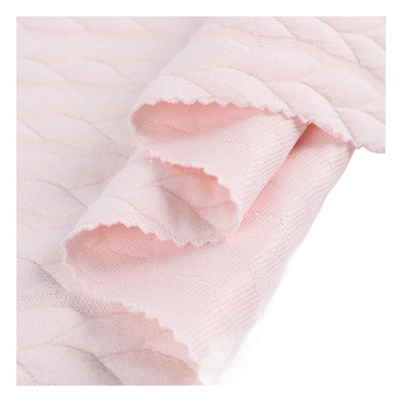 Twist-Shaped Imitation Cotton Jacquard Air Layer, Cushion, Sweatshirt Jacket Fabric, Full Polyester Silk Twist Air Layer