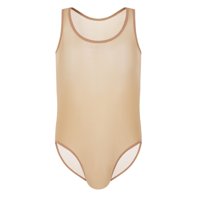 AliExpress men's mesh one-piece men's sexy pure desire men's underwear one-piece vest perspective E662