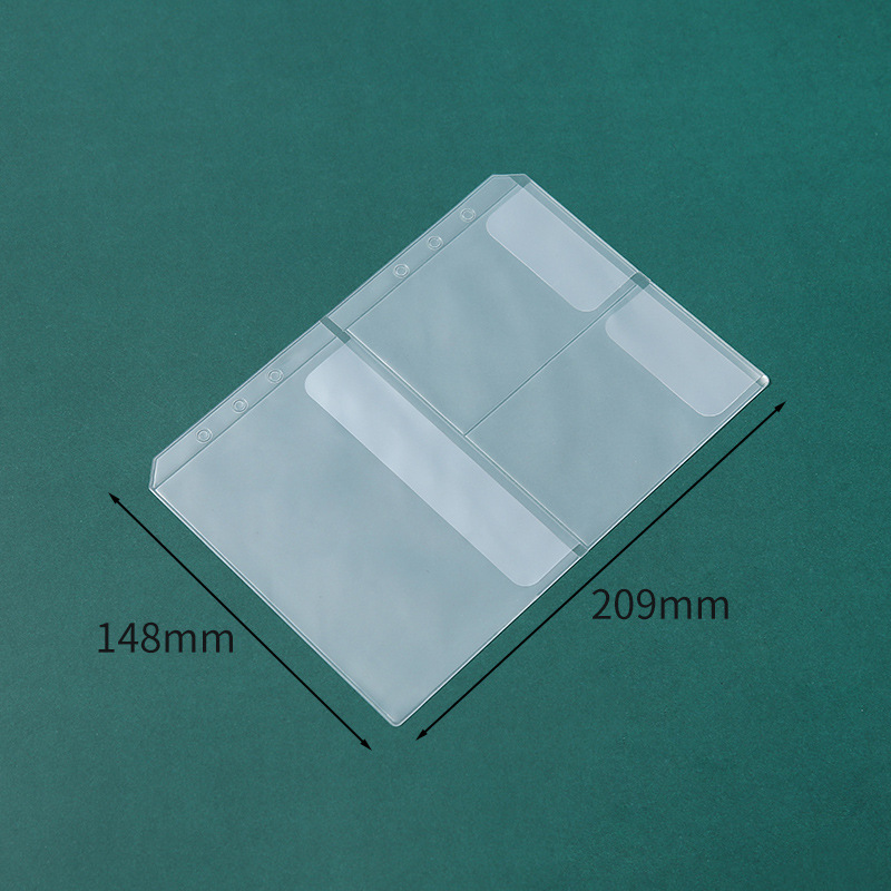 Picture of A5A6A7B5A4 book 6-hole loose-leaf notebook zipper bag bill Hand Book PVC storage bag clip chain pencil case