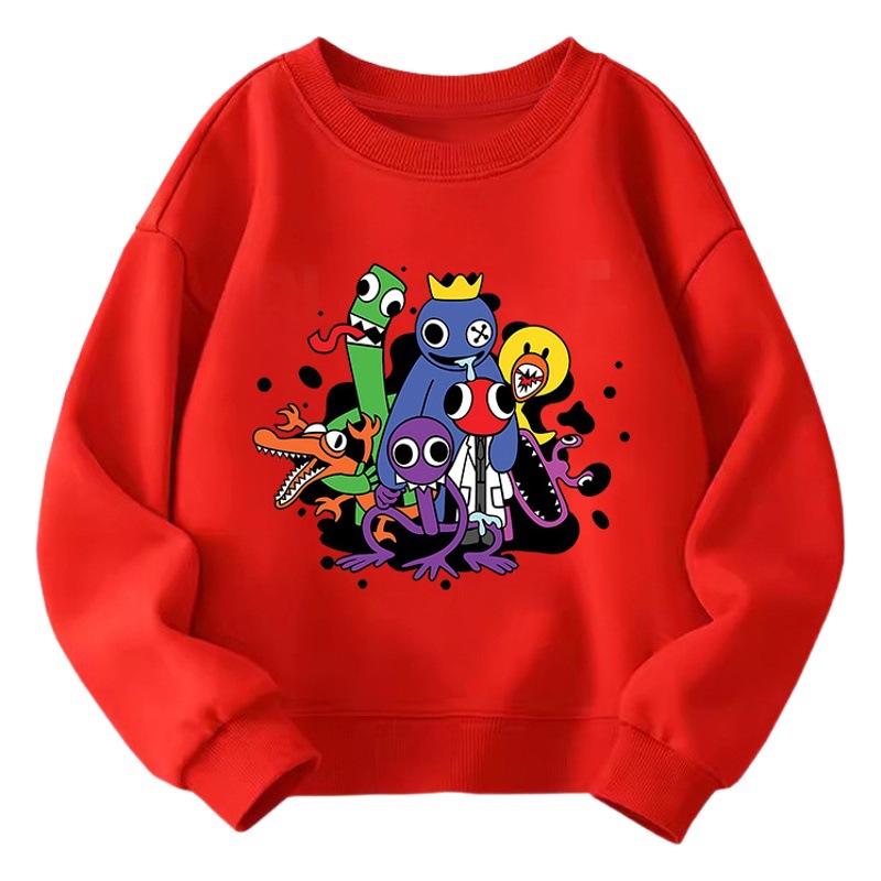 Picture of Rainbow friends peripheral Rainbow friends clothes children's sweater mouth water monster boys and girls round neck children's clothing