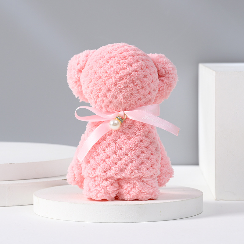 Picture of Bear Towel Wedding Accompanying Gift Big Happy Shop Small Square Towel Bridesmaid Return Gift Wedding Coral Fleece Towel