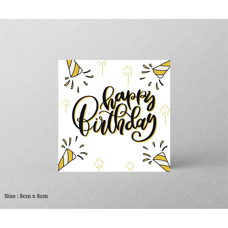 Picture of 30 Sheets/Pack Square Simple Thank You Cards Coated Paper Business Cards Gift Packaging Decorative Cards English Mini Thank You Cards