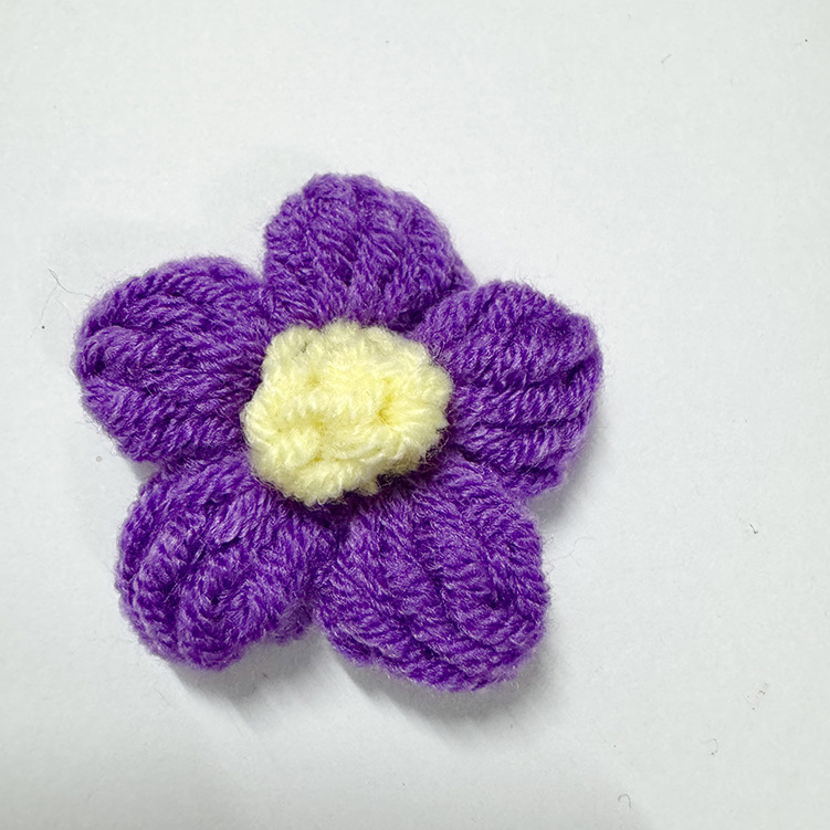 Picture of DIY Hand-Woven Wool Flowers Milk Cotton Crocheted Puff Flowers Ready-Made Clothing Accessories Accessories Manufacturer Wholesale
