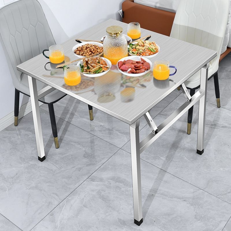 Stainless Steel Folding Table Dining Table Home Dormitory Rental Dining Table Writing Night Market Barbecue Commercial Stall Table