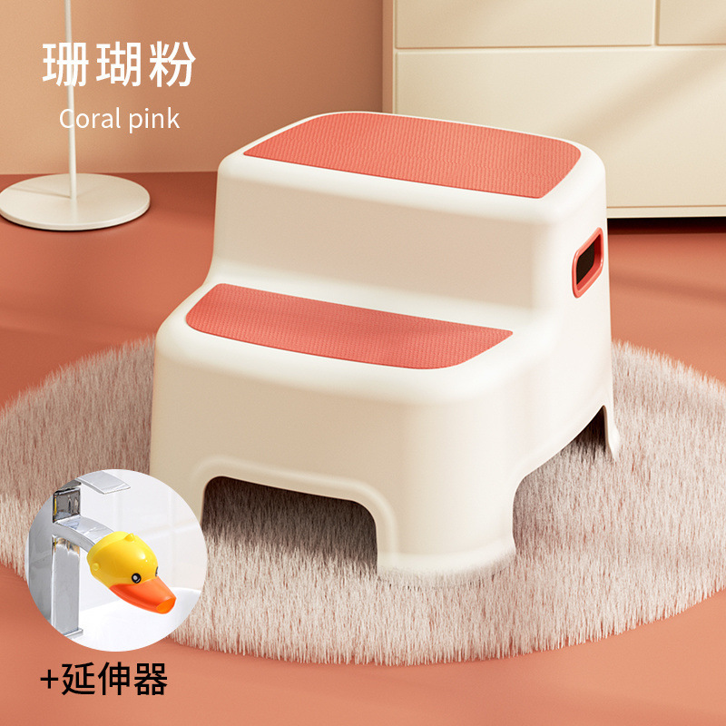 Picture of Ladder stool, home two-step ladder step, foot pedal, high and low stool, ladder chair, dual-purpose kitchen climbing stool, car wash stool, two-step stool
