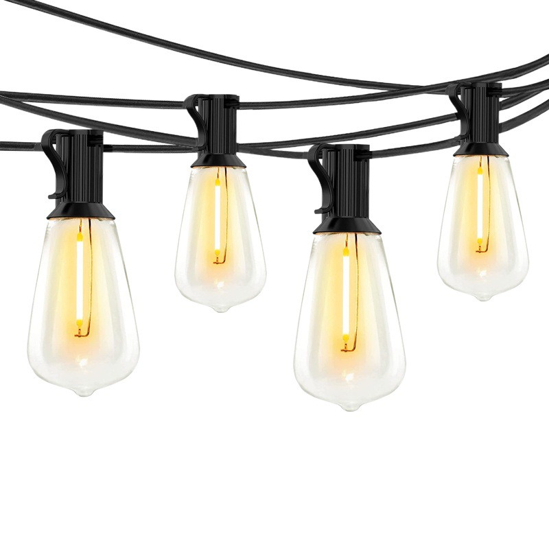 New solar light string plastic bulb light string outdoor rainproof decorative lights festival lights ST38 a generation of hair