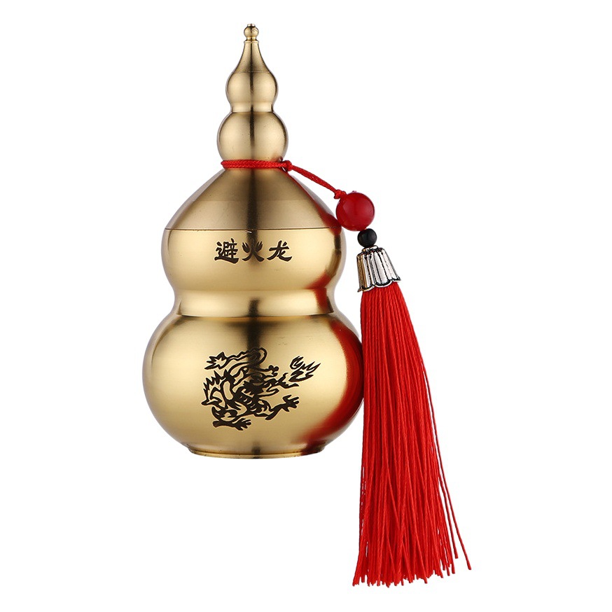 Avoid Fire Dragon gourd bottle kitchen in the northwest corner with hollow top open cover gourd car hanging dry position to avoid fire dragon ornaments