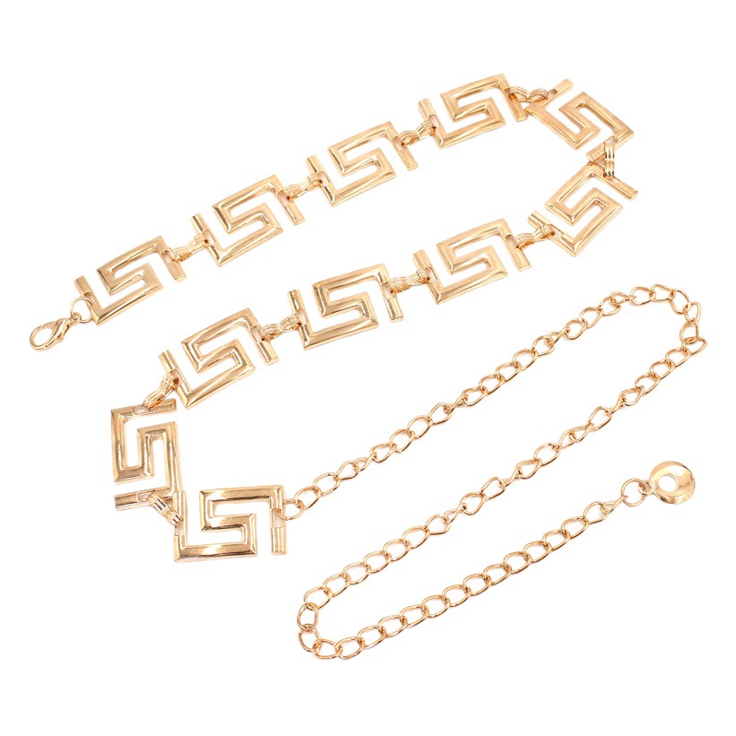 Metal Waist Chain Women's dress All-match Trendy Ins Style Decorative Suit Belt Tiger Head Accessories Chain 2 Optional