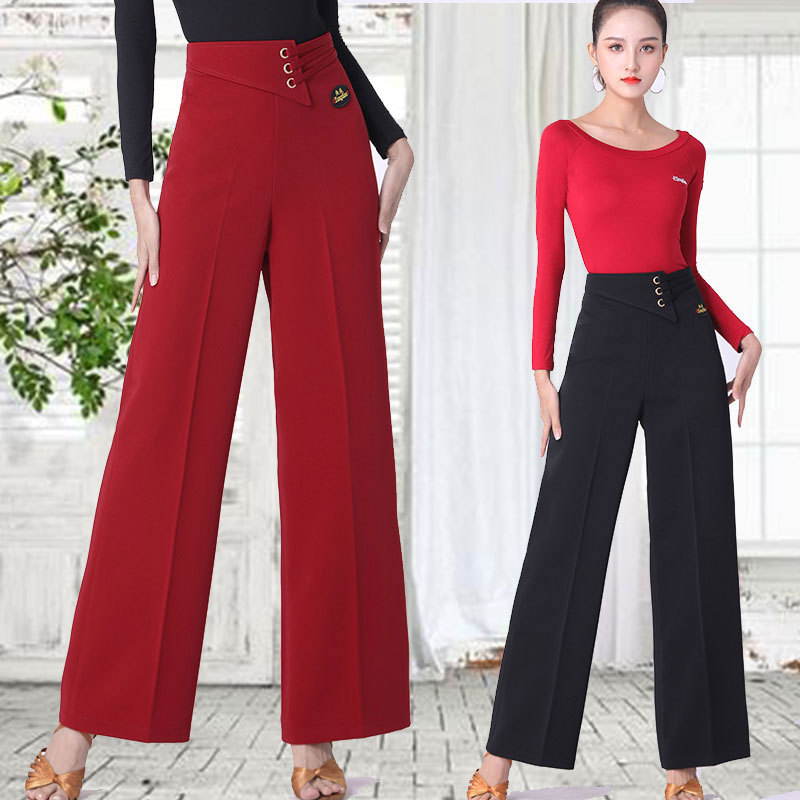 Modern Dance Pants High Waist Square Dance Pants Rumba Costume Latin Dance Clothes Ballroom Dance Pants