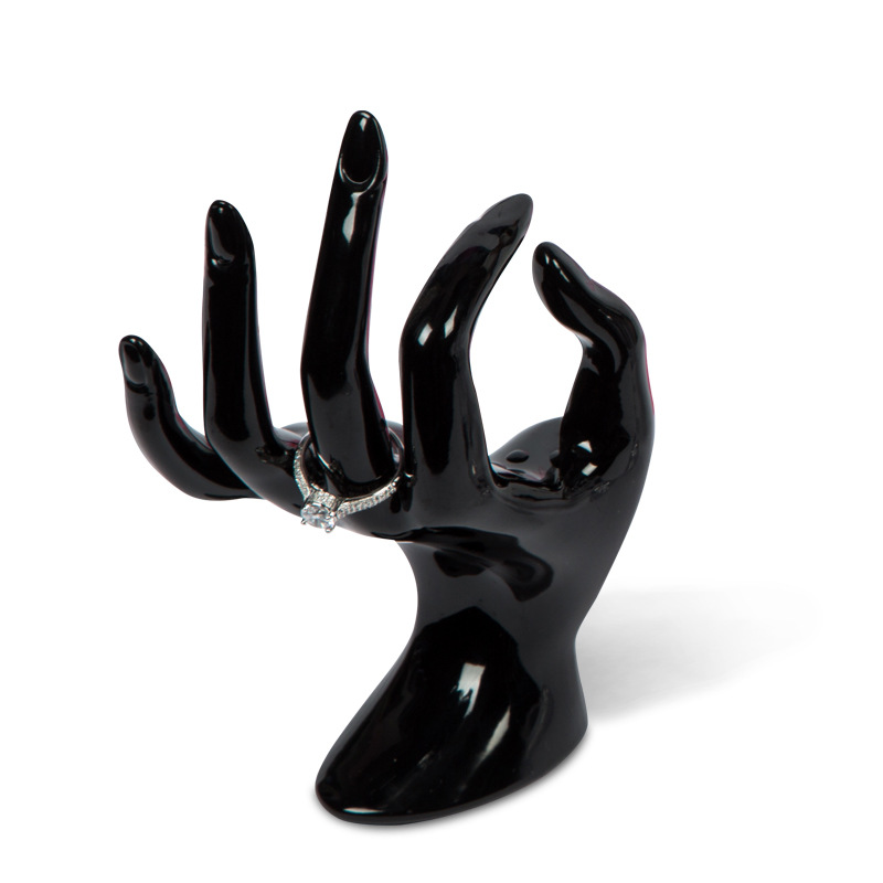 Picture of Cross-border spot ring display stand plastic OK hand mold jewelry shooting live props bracelet bracelet display stand