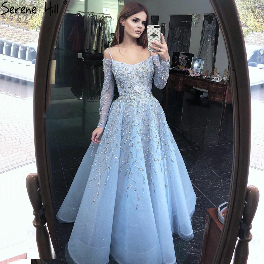 2021 Heavy Industry Beaded Atmospheric Elegant Fashion Annual Meeting Wedding Banquet Evening Dress LA70812