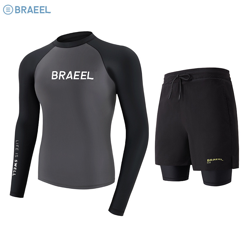Men's Swimwear Full Body Sun Protection South Korea Quick-Dry Snorkeling suit Swimwear Jellyfish Clothing Surf Wear Long Sleeve Diving Suit